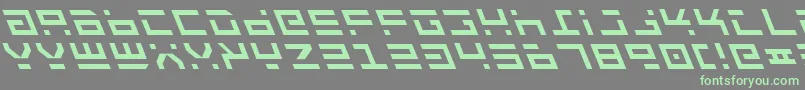 RocketTypeLeftalic-Schriftart – Grüne Schriften auf grauem Hintergrund
