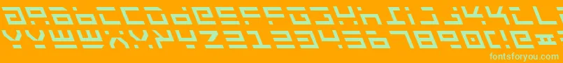 RocketTypeLeftalic Font – Green Fonts on Orange Background