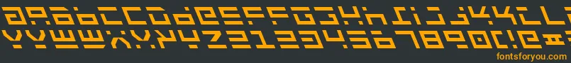 RocketTypeLeftalic Font – Orange Fonts on Black Background