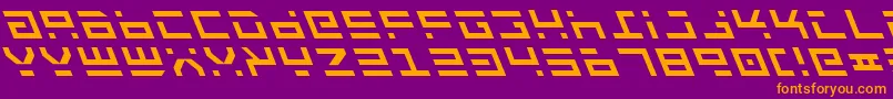 RocketTypeLeftalic Font – Orange Fonts on Purple Background
