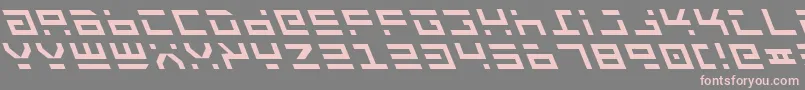 RocketTypeLeftalic Font – Pink Fonts on Gray Background