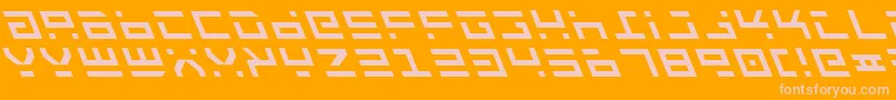 RocketTypeLeftalic Font – Pink Fonts on Orange Background