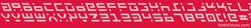 Fonte RocketTypeLeftalic – fontes rosa em um fundo vermelho