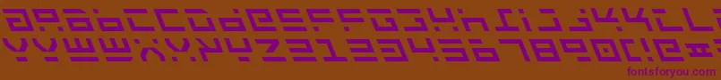RocketTypeLeftalic Font – Purple Fonts on Brown Background