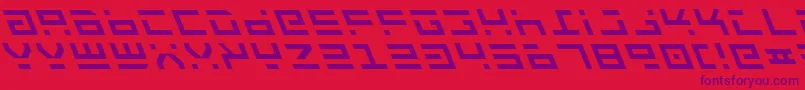 RocketTypeLeftalic Font – Purple Fonts on Red Background