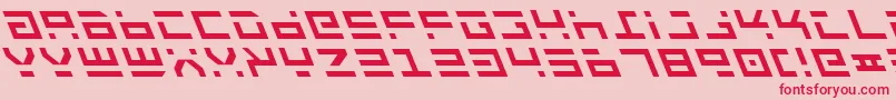 RocketTypeLeftalic Font – Red Fonts on Pink Background