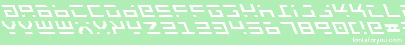 RocketTypeLeftalic-Schriftart – Weiße Schriften auf grünem Hintergrund