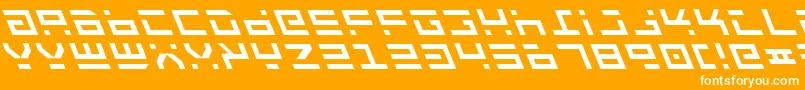 RocketTypeLeftalic Font – White Fonts on Orange Background