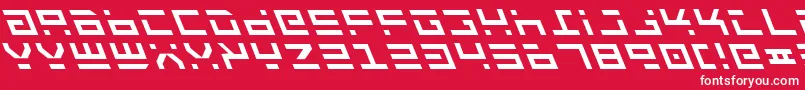 RocketTypeLeftalic Font – White Fonts on Red Background