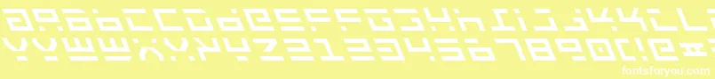 RocketTypeLeftalic Font – White Fonts on Yellow Background