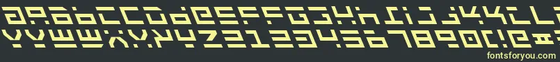 RocketTypeLeftalic Font – Yellow Fonts on Black Background