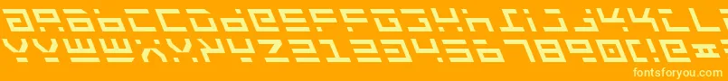 RocketTypeLeftalic Font – Yellow Fonts on Orange Background