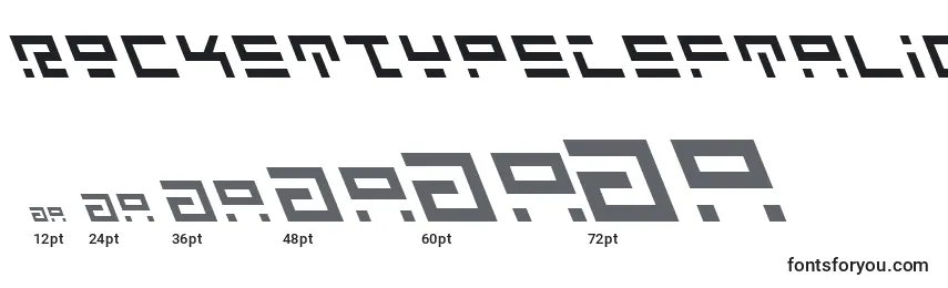 RocketTypeLeftalic Font Sizes