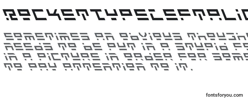 Überblick über die Schriftart RocketTypeLeftalic