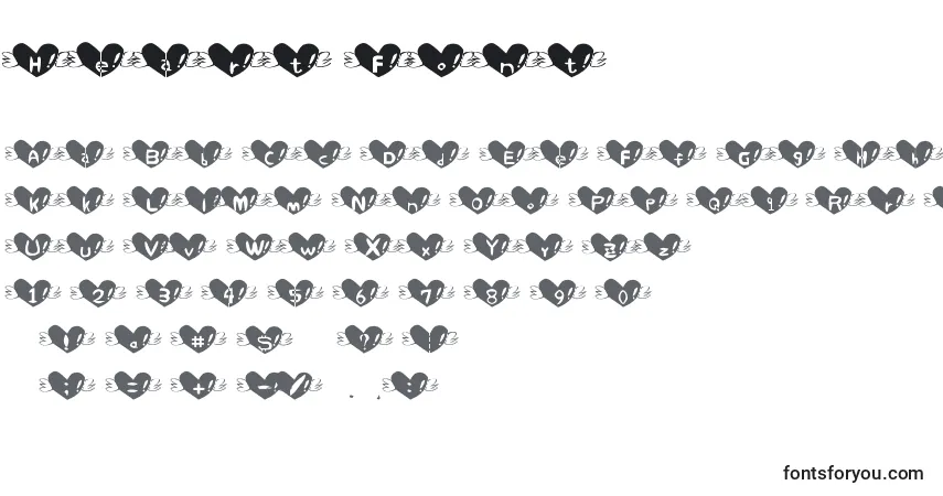 Шрифт Heart Font – алфавит, цифры, специальные символы