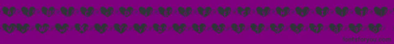 Heart Font Font – Black Fonts on Purple Background