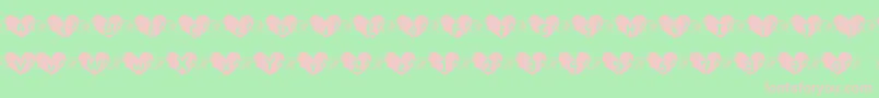 Police Heart Font – polices roses sur fond vert