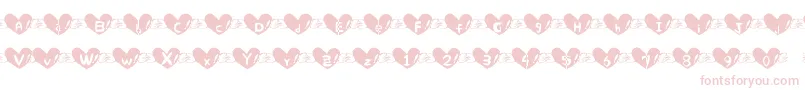 Heart Font Font – Pink Fonts on White Background