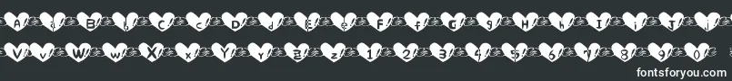 fuente Heart Font – Fuentes Blancas Sobre Fondo Negro