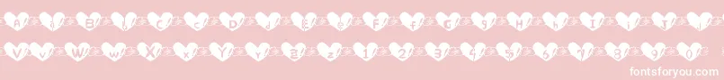 Heart Font Font – White Fonts on Pink Background