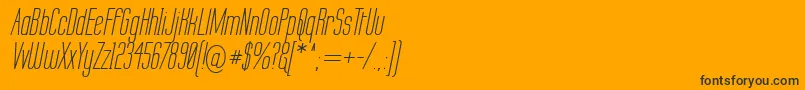 LabtopItalic Font – Black Fonts on Orange Background