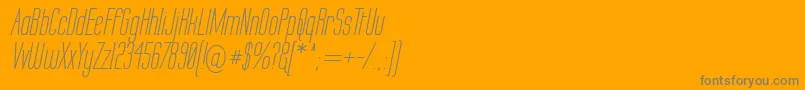 LabtopItalic-Schriftart – Graue Schriften auf orangefarbenem Hintergrund