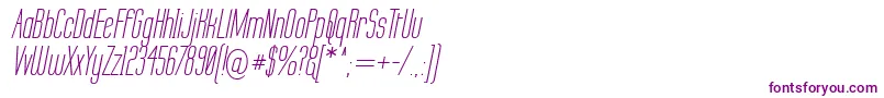 LabtopItalic Font – Purple Fonts on White Background