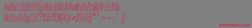 LabtopItalic Font – Red Fonts on Gray Background