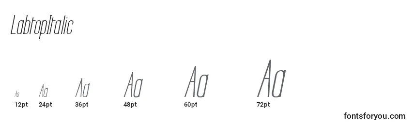 LabtopItalic Font Sizes