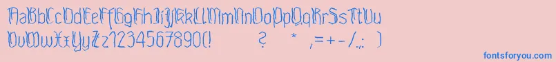 Waldschraz Font – Blue Fonts on Pink Background
