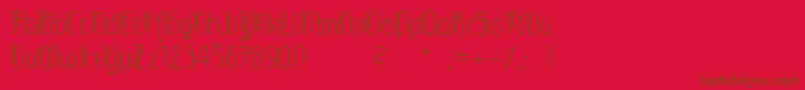 Waldschraz Font – Brown Fonts on Red Background