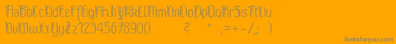 Waldschraz Font – Gray Fonts on Orange Background