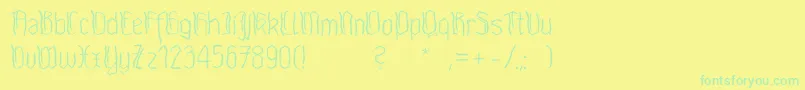 Czcionka Waldschraz – zielone czcionki na żółtym tle