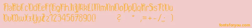 Waldschraz Font – Orange Fonts on Pink Background