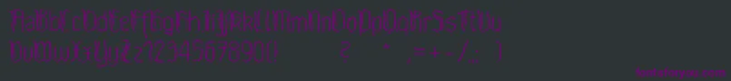 フォントWaldschraz – 黒い背景に紫のフォント