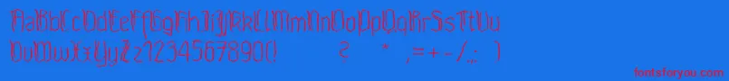 Waldschraz Font – Red Fonts on Blue Background