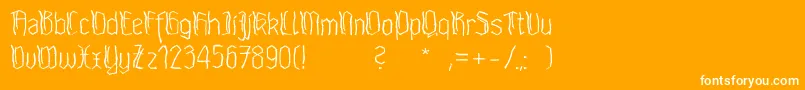 Waldschraz Font – White Fonts on Orange Background