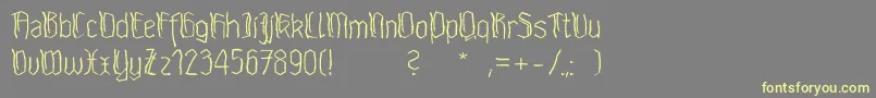 Waldschraz Font – Yellow Fonts on Gray Background