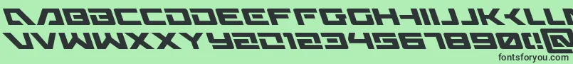Wildcard31left-fontti – mustat fontit vihreällä taustalla