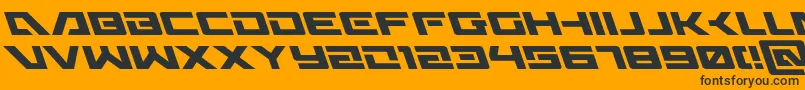 Wildcard31left Font – Black Fonts on Orange Background