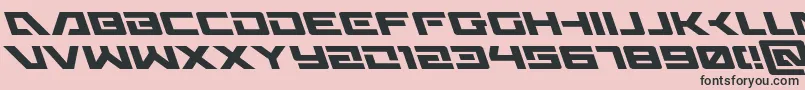 Wildcard31left-fontti – mustat fontit vaaleanpunaisella taustalla