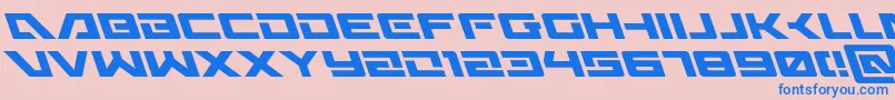 フォントWildcard31left – ピンクの背景に青い文字