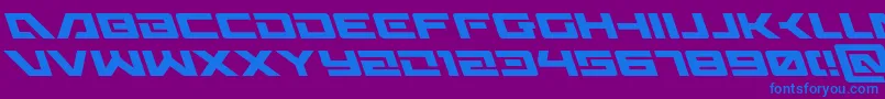 フォントWildcard31left – 紫色の背景に青い文字