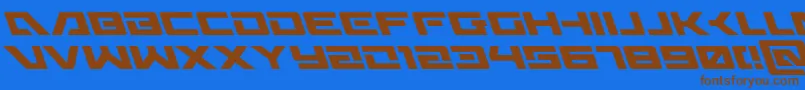 Wildcard31left Font – Brown Fonts on Blue Background