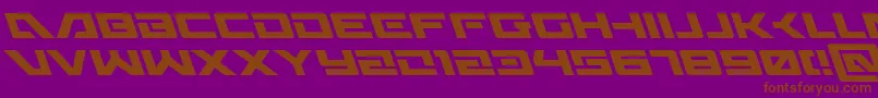 Wildcard31left-fontti – ruskeat fontit violetilla taustalla