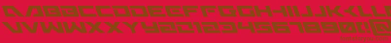 Wildcard31left-fontti – ruskeat fontit punaisella taustalla