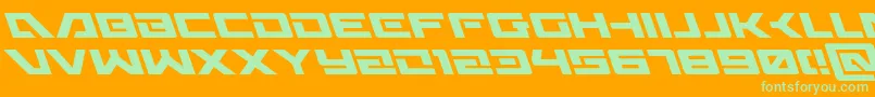 Шрифт Wildcard31left – зелёные шрифты на оранжевом фоне
