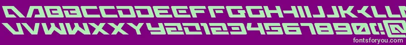フォントWildcard31left – 紫の背景に緑のフォント