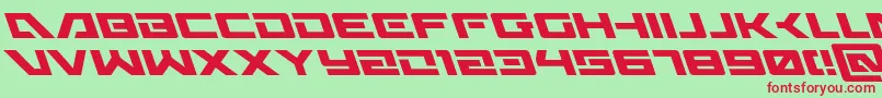 フォントWildcard31left – 赤い文字の緑の背景