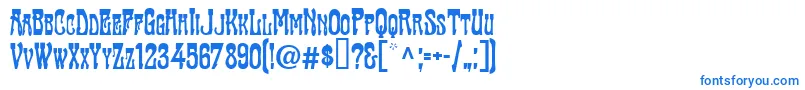 フォントTraktirModern – 白い背景に青い文字